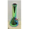 Image 1 : NEW 12" METALLIC GREEN BEAKER BONG