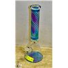 Image 1 : NEW 14" BLUE THEMED CHECKERED BEAKER BONG
