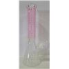 Image 1 : NEW 14" CLEAR + PINK ETCHED GLASS BONG
