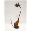 Image 1 : METAL AND WOOD CAT DECOR PIECE 26" TALL