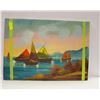 Image 1 : PAIR OF 19.5" X 28" ORIGINAL CANVAS PAINTINGS