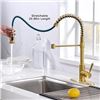 Image 2 : NEW REPACKED GOLD KITCHEN FAUCET WITH SPRAYER