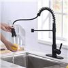 Image 2 : NEW REPACKED BLACK KITCHEN FAUCET WITH SPRAYER