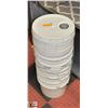Image 1 : NEW UNBOXED 6 PACK OF WHITE BUCKETS/PAILS WITH LID