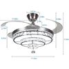 Image 2 : NEW REPACKED DLLT 42" MODERN LED CEILING FAN AND