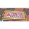 Image 1 : FRAMED FLORAL WALL HANGING 26" X 46"