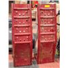 PAIR OF RED METAL VEHICLE RAMPS