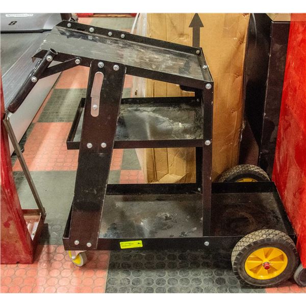 BLACK WELDER STAND ON WHEELS