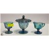 Image 1 : LOT OF 3 CARNIVAL GLASS PIECES