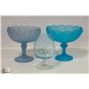 Image 1 : VINTAGE INDIANA GLASS COMPANY COMPOTE BOWLS SOLD