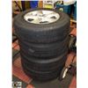 SET OF 4 NISSAN 5 BOLT ALLOY RIMS WITH CONTINENTAL