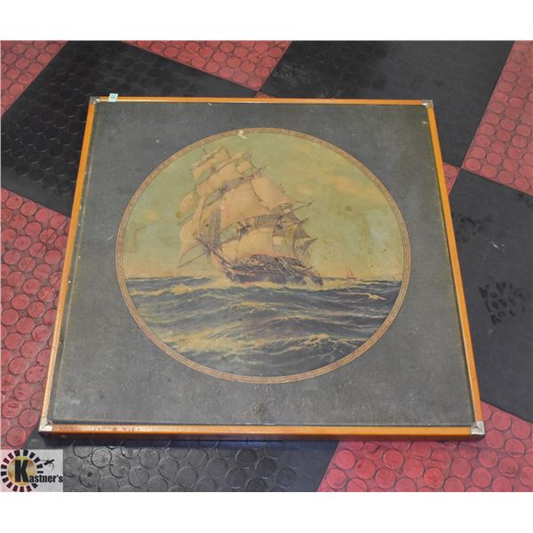 VINTAGE SAILBOAT CARD TABLE