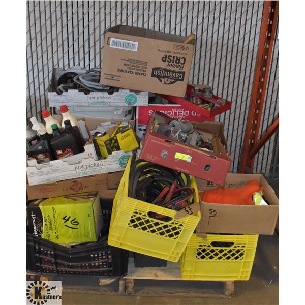 PALLET OF ESTATE HARDWARE, TOOLS AND MORE