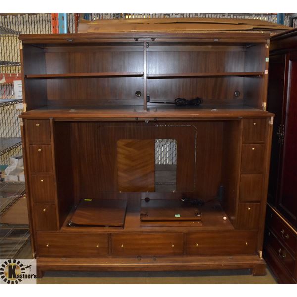 UNCLAIMED WOODTONE CABINET