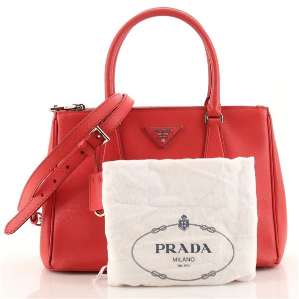 Prada Galleria Double Zip Tote Saffiano Leather Small