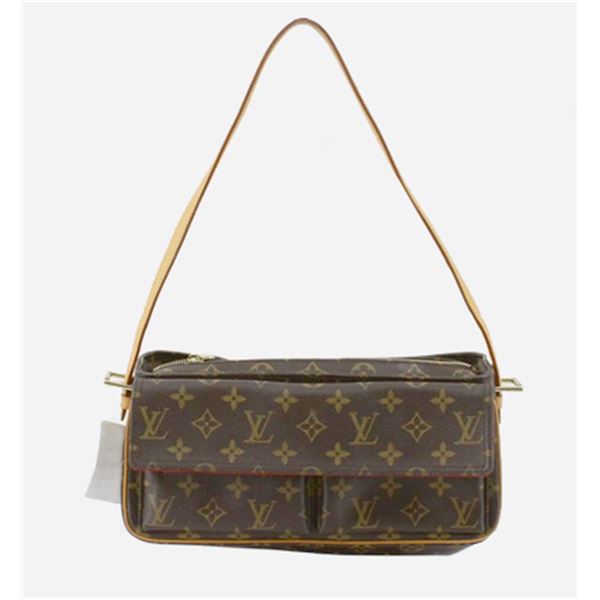Louis Vuitton Brown Monogram Canvas Leather Viva Cite MM Shoulder Bag