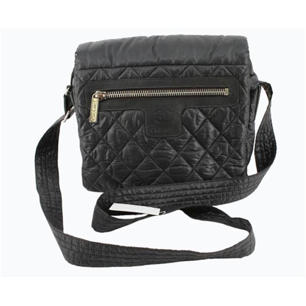 Chanel Black Quilted Nylon Coco Cocoon Small Messenger Bag