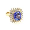Image 1 : 3.67 ctw Tanzanite & Diamond Ring - 14KT White Gold
