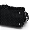 Image 3 : Chanel Black Checkered Velvet Leather Small Shoulder Bag