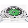 Image 9 : Rolex Mens Stainless Steel Green Vignette Diamond & Emerald Datejust Wristwatch
