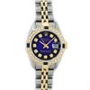 Image 2 : Rolex Ladies 2 Tone Blue Vignette Diamond & Sapphire Datejust Wristwatch