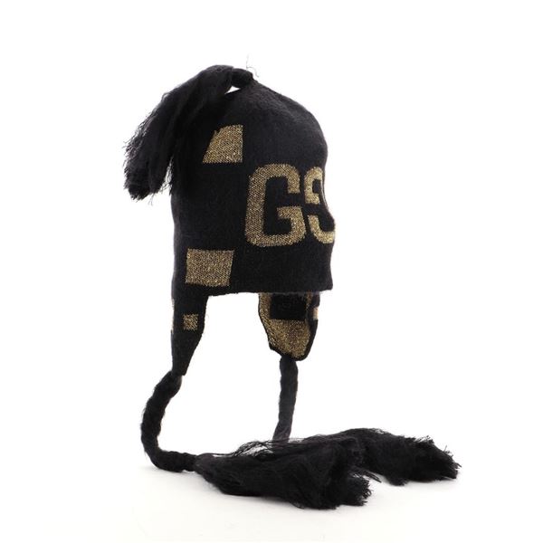 Gucci GG Tassel Beanie Knit Wool Black