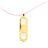 Image 3 : Hermes Maillon Pendant Choker Silk Cord with Metal and Enamel Pink