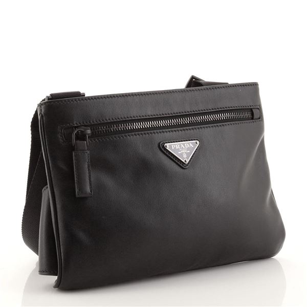 Prada Convertible Waist Messenger Bag Leather
