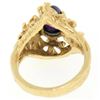 Image 5 : Estate 14k Yellow Gold 1.98 ctw Amethyst Coral Reef Nugget Cocktail Ring