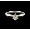 Image 2 : 14KT White Gold 0.85 ctw Round Cut Diamond Solitaire Ring