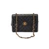 Image 1 : Chanel Black Quilted Lambskin Leather CC Circle Turn-lock Small Flap Shoulder Ba
