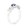 Image 4 : 1.40 ctw Sapphire And Diamond Ring - 14KT White Gold
