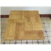 Image 2 : Square 4 Section Wooden Table w/ Pedestal Base 28"x28"x22"H