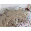 Image 2 : Solid Teak Root Wooden Coffee Table w/ Glass Top 38" x 48" x 19"H