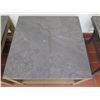 Image 2 : Pottery Barn Coffee Table w/ Natural Stone Top, Laminate Wood Base 26" x 26" x 18"H