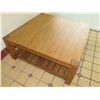 Image 8 : Large Modern Solid Wood Coffee Table w/ Undershelf 40" x 40" x 17"H