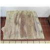 Image 2 : Sun-Bleached Solid Wood Side Table, Live Edge 24" x 24" x 22"H