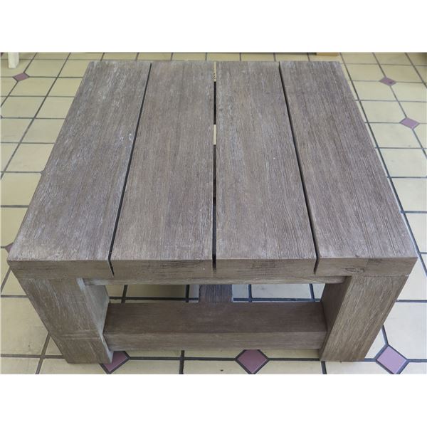 Square Wooden Side Table 26"x26"x16"H