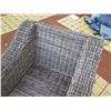 Image 8 : Qty 2 Oversized Synthetic Woven Chairs w/ White Cushion Seats 42" x 38" x 30"H