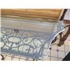 Image 2 : Iron Accent Table w/ Contoured Glass Top 52" x 20" x 31"H