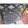 Image 8 : Bar-Height Iron Round Table 42"Dx41"H w/ Pedestal Base & 4 Chairs 50"H (some surface wear and tear)