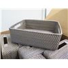 Image 2 : Qty 8 New Woven Shoe Boxes w/ Inset Handles 13"x10"x4.5"H