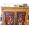 Image 2 : Tall Wooden Cabinet w/ Double Doors, 3 Drawers w/ Inlaid Detail 41" x 21" x 67"H