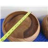 Image 8 : Qty 3 Wooden Bowls (Largest is 10" D x 5.5"H)