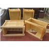 Image 1 : Qty 4 Wooden Modular Sections: Tables? Shelving? 34" x 22" x 18"H