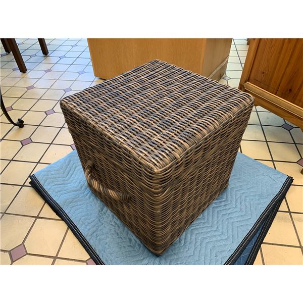 Woven Rattan Hamper w/ Handles from Spa, Approx. 19" x 19" x 18.5"H
