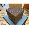 Image 1 : Woven Rattan Hamper w/ Handles from Spa, Approx. 19" x 19" x 18.5"H