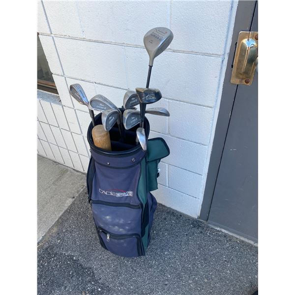Golf clubs and bag
