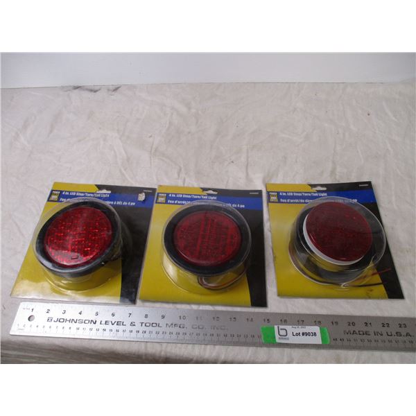 (3) 4" tail lights - new in pack