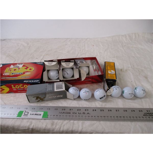 Golf balls (15) total - loco motion